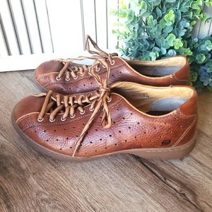 Men’s Born Brown Leather Lace Up Oxfords Sneakers Size 11.5